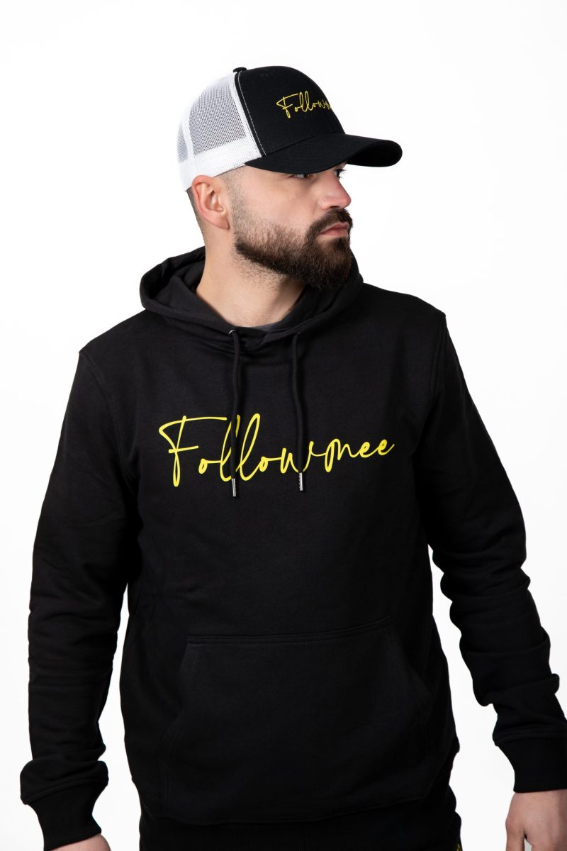 FOLLOW ME - Juv-49 Casquette Noir FollowMee Jaune