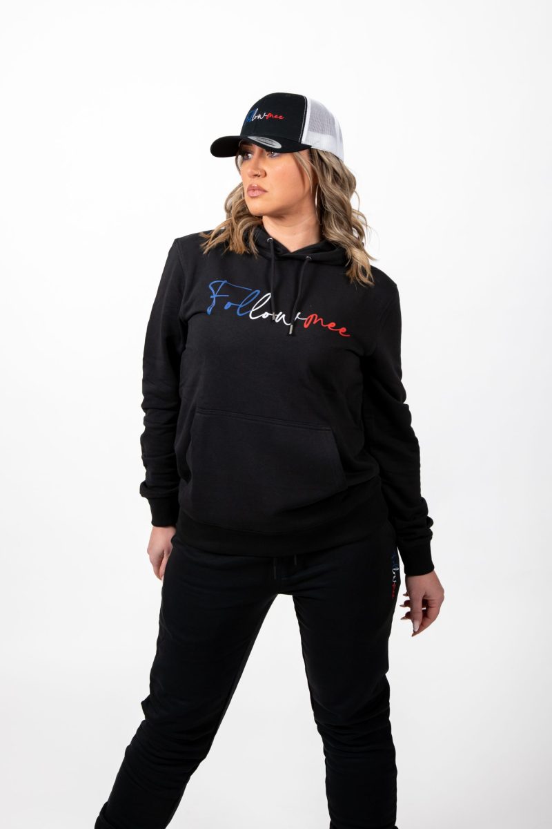 FOLLOW ME - Juv-60 Sweat Noir FollowMee Bleu-Blanc-Rouge