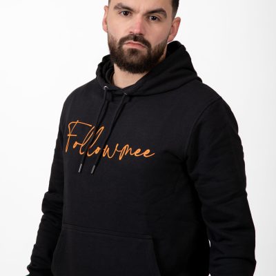FOLLOW ME - Juv-63 copie Sweat Noir FollowMee Orange