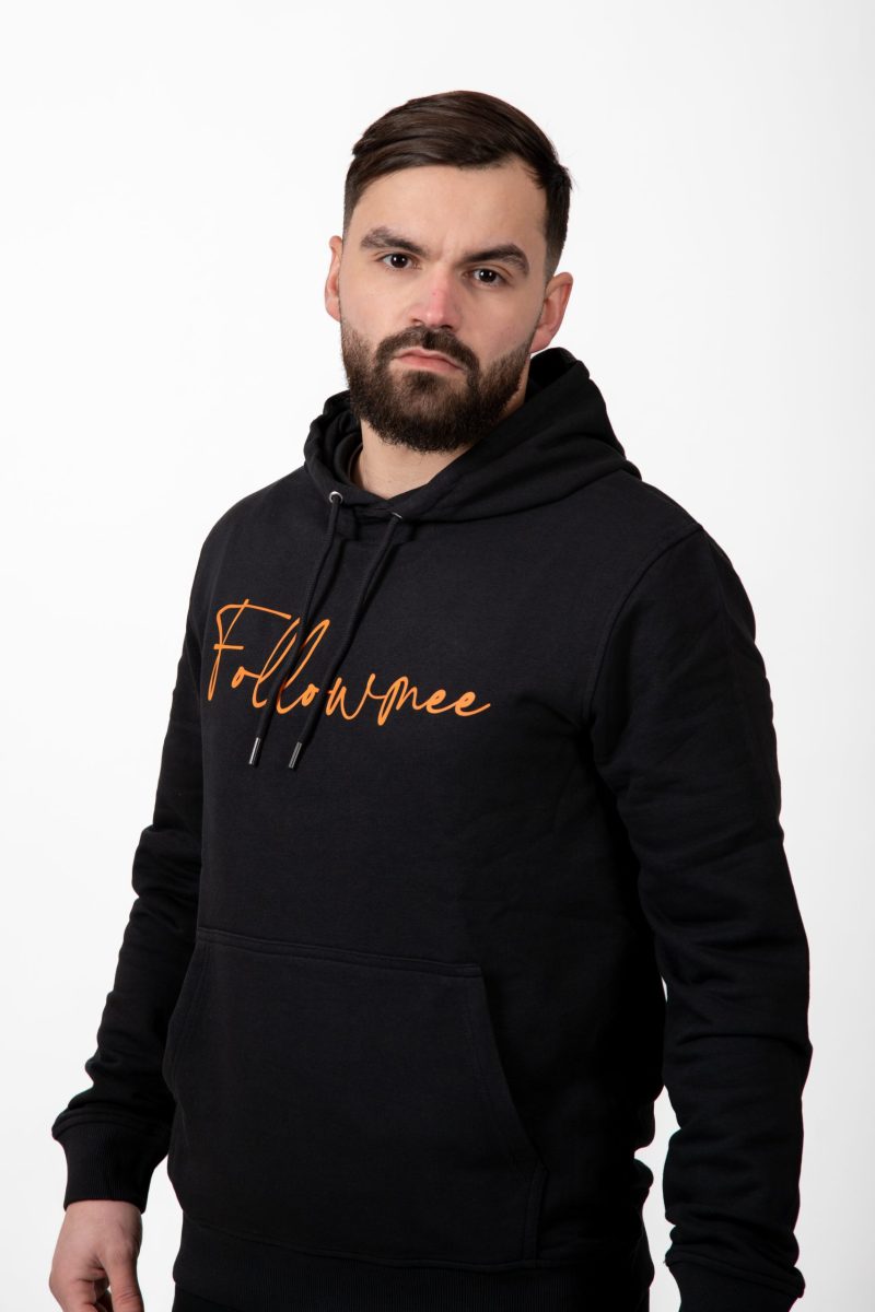 FOLLOW ME - Juv-63 copie Sweat Noir FollowMee Orange