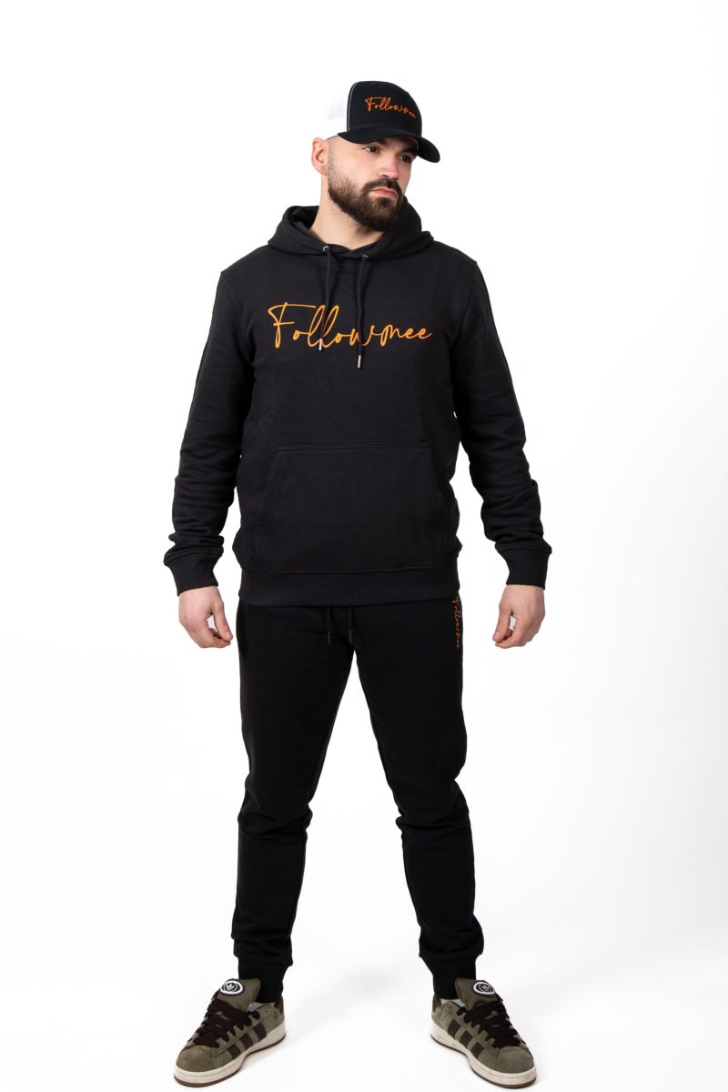 FOLLOW ME - Juv-66 Casquette Noir FollowMee Orange